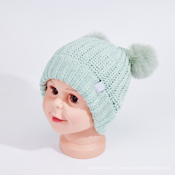 Chapeau à tricot chaud d&#39;hiver pour les enfants